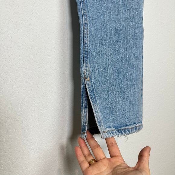 NWT ZARA High Waisted 90's Full Length Split Hem Jeans Size 6 - Picture 5 of 5
